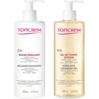 Topicrem Emollient Balm & Cleansing Gel 500ML Pack of 2