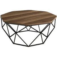 Skye Decor , Diamond- Diamond CAN, couleur noyer, tables basses, 38x90x90 cm, panneau de particules 100 % mélaminé