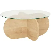 Skye Decor , Bubble - Sapphire Oak, Couchtische, Saphir-Eiche, Glas, 75 x 35 x 75 cm