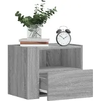 vidaXL Tables de chevet murales 2 pcs sonoma gris 45x30x35 cm