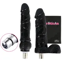 Eroticon Accessoires pour godes - - Tyrone Black - Lot de 2 - 17,5 cm et 20 cm - Compatible 3XLR