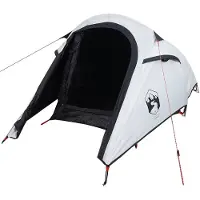 vidaXL Tente de camping tunnel 2 personnes blanche foncée étanche à l'eau