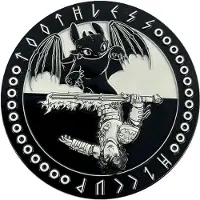 Fanatic Limited Edition How To Train Your Dragon Medallion Decoration Argenté