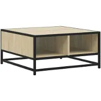 vidaXL Table basse en chêne Sonoma 60,5x60,5x30cm bois composite et métal