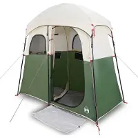 vidaXL Tente de douche 2 personnes Vert Étanche