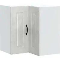 vidaXL Armoire d'angle de cuisine Kalmar gris béton Matériau dérivé du bois