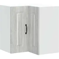 vidaXL Armoire d'angle de cuisine Kalmar Gris Sonoma Matériau dérivé du bois