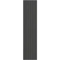 vidaXL Paillasson noir et gris à rayures 115x500 cm