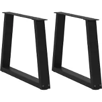 vidaXL Pieds de table basse en V 2 pièces noir 70x(42-43,3) cm acier