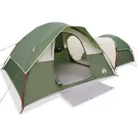 vidaXL Tente de camping 5 personnes Vert Étanche