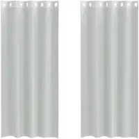 vidaXL Voile Rideaux avec oeillets 2 pcs. Gris clair 140x245 cm