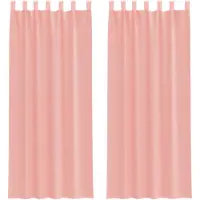 vidaXL Voile Rideaux avec passants 2 pcs. Rose 140x260 cm