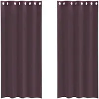 vidaXL Voile Rideaux avec oeillets 2 pcs. Violet 140x245 cm