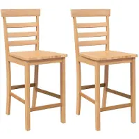 vidaXL Tabourets de bar 2 pcs naturel bois massif d'hévéa