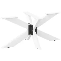 vidaXL Pied de table basse en forme d'araignée blanc 98x58x(42-43) cm acier