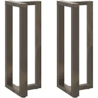 vidaXL Pieds de table de bar en T 2 pcs. Acier naturel 50x35x(100-101) cm Acier