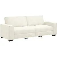 vidaXL Canapé à 3 places Crème 180 cm Velours
