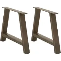 vidaXL Pieds de table basse en forme de A 2 pcs. 70x(42-43) cm acier