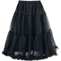 Hell Bunny Jupe mi-longue Rockabilly de - Penelope Petticoat - XS-S - XL-XXL - pour Femme - noir - Taille M-L