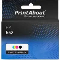 PrintAbout Cartouche compatible pour HP 652 (F6V24AE) - 3-couleurs