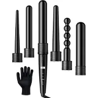 VAIVE Fer à boucler avec 6 accessoires - Fer à boucler - Fer à boucler - Fer à boucler - 32mm - 19mm - 25mm