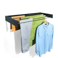 Bodo Séchoir pliant - Largeur 80 cm - Longueur de séchage 4m - Noir mat