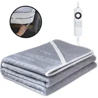 STAUS&BACH CozySnug - Sous-couverture électrique XXL pour 2 personnes (100W) - Couverture chauffante avec 6 niveaux de chaleur et minuterie (2, 4 et 6 heures) - Couverture lavable - 160x140 cm -