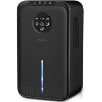 Swinkle Déshumidificateur et purificateur d'air - - 1000 ml/jour – 25 m² – Réservoir 2,5 L – LED 7 Couleurs – Minuterie – Silencieux