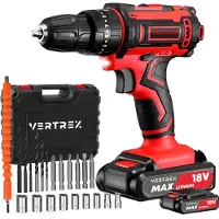 VERTREX Accu Screwdriver 18V - Perceuses sans fil - Perceuses sans fil - Perceuses - 2 batteries incluses