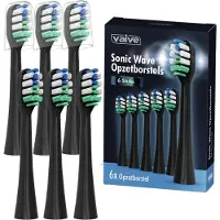 VAIVE Brosse à dents électrique Sonic Wave Precision X8900 - 48000 VPM - 5 modes, 3 niveaux - 4 têtes de brossage et étui de voyage