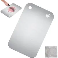OEM Planche à découper en titane - Sans plastique - Sans parfum - Résistante - Antibactérienne - Lavable au lave-vaisselle
