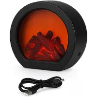Ceruzo Led Atmosphere Fireplace - 20x10x18- Mini Lanterne de Cheminée Ouverte