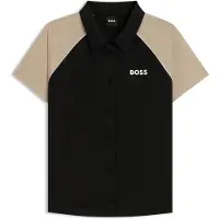 BOSS Haut Actif boutonné en tissu jacquard à monogrammes