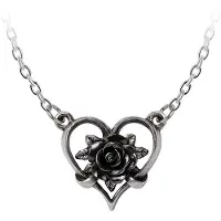 Alchemy Gothic Collier Gothic de - Heart of Blackness - pour Femme - noir/argent - Taille Standard