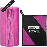 VAIVE Serviette microfibre - Serviette de plage 100x200 - Serviette de bain - Serviette de voyage Séchage rapide - Rose