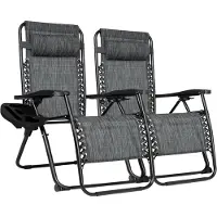 VAIVE Luxury Garden Chairs Duo Set - Chaise de jardin et chaise longue réglables - 30°-90° réglable - Jardin - Métal - Noir