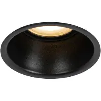 QAZQA Spot encastrable intelligent noir IP44 avec Wifi GU10 50mm - Dept