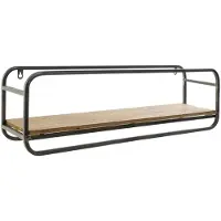 DKD Home Decor Étagère Affichette De Poignée De Porte Métal Bois Mdf (71 X 16 X 20,5 Cm) - Blanc - Métal