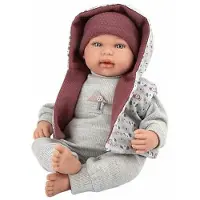Munecas Arias Elegance Mies Garnet With Try Me Cry Mechanism Baby Doll 45 Cm Gris Enfants
