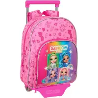 Safta Trolley Rainbow High Shine Wheeled Backpack Rose Enfants