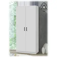 Molecule Armoire à vêtements Darcis 80cm à 2 portes - blanc