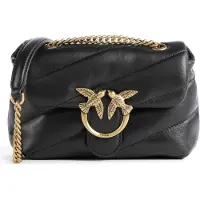 Pinko sac à épaule bandoulière sac à épaule Love Puff Baby CL Sheep Nappa Black + Antique Gold noir