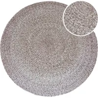 Axi Corfu Tapis D'Extérieur, Rond, Marron, 120 X 120 Cm / Épaisseur : 5 Mm - Tapis Jardin Extérieur/Intérieur - Tapis Balcon Fabriqué À Partir De