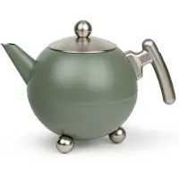 Bredemeijer - Theepot Bella Ronde 1,2L Legergroen - dubbelwandig (101019) (1.20 l)