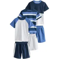 Next Pyjama bleu / marine / gris chiné / blanc