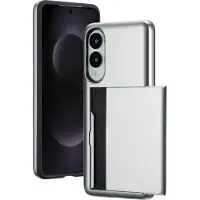 IMoshion Coque arrière avec porte-cartes pour Samsung Galaxy S25 Edge - Gris