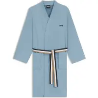 BOSS Peignoir en coton avec ceinture à rayures emblématiques