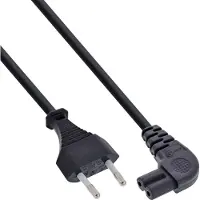 InLine - Câble d'alimentation - Europlug (P) pour power IEC 60320 C7 incliné - 5 m - noir