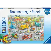 Ravensburger 100 pièces Kinder Puzzle XXL Véhicules dans la ville 10558