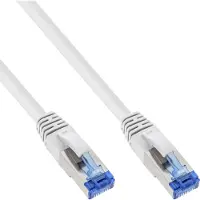 InLine 76803W Câble patch, S/FTP (PiMf), Cat.6A, 500MHz, sans halogène, cuivre, blanc, 3m